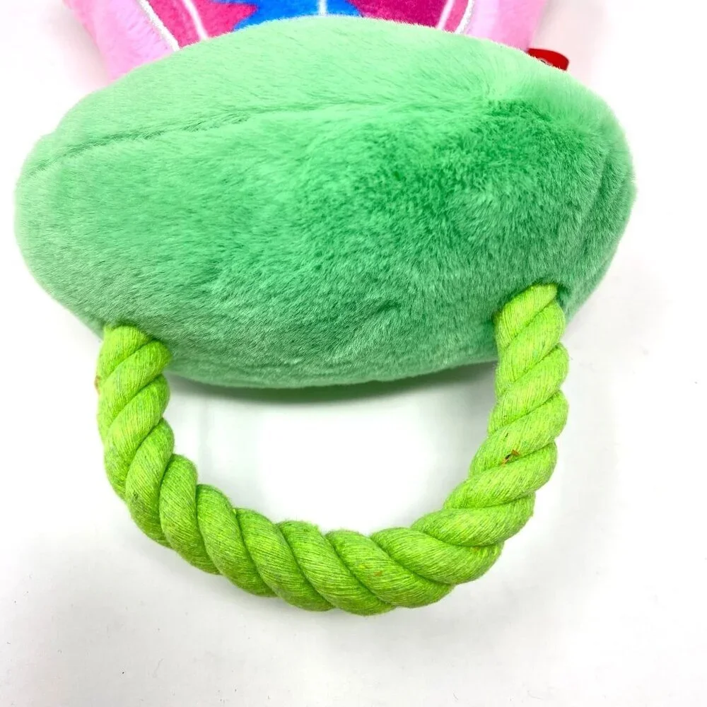 Bazooka Ring Pop Dog Plush Rope Toy Candy Theme Playtime Fetch Tug